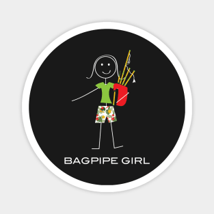 Funny Womens Bagpipe Girl Magnet